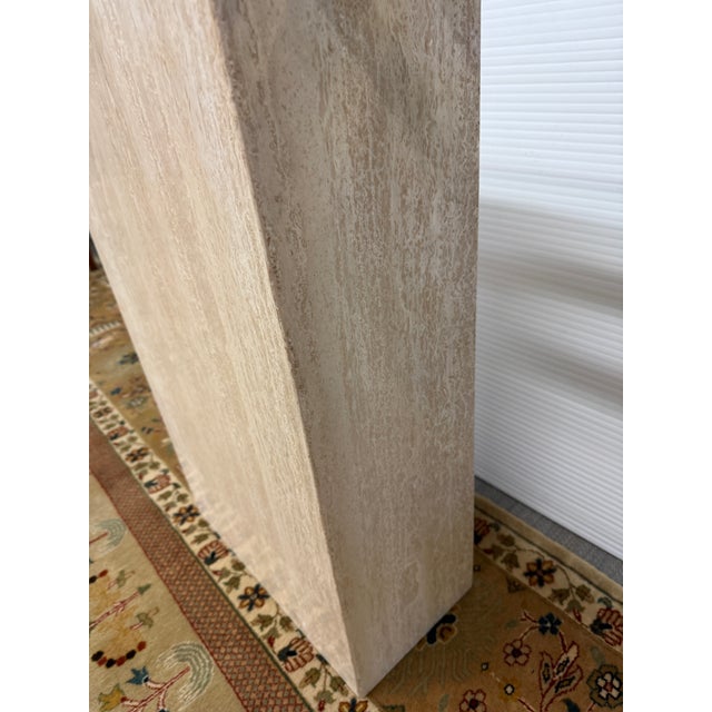 Artedi Travertine Console Table For Sale - Image 12 of 13