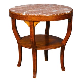 Art Nouveau Side Table in Oak For Sale