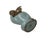 Joyful Laughing Buddha Light Celadon Robe Ceramic Coin Bat Ru Yi Figure For Sale - Image 10 of 13