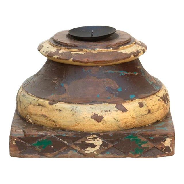 19th Century Colonial Teak Pedestal For Sale