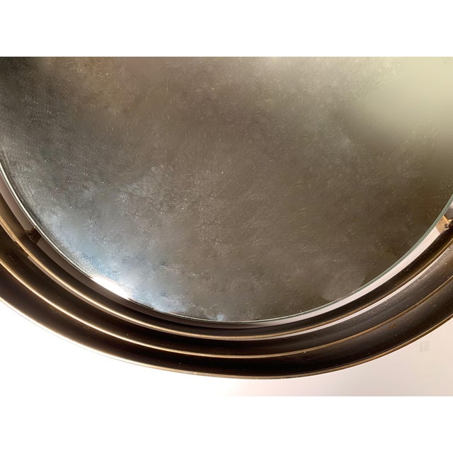 Curtis Jere Brass Circular Round Mirror / Paul Evans For Sale - Image 4 of 8