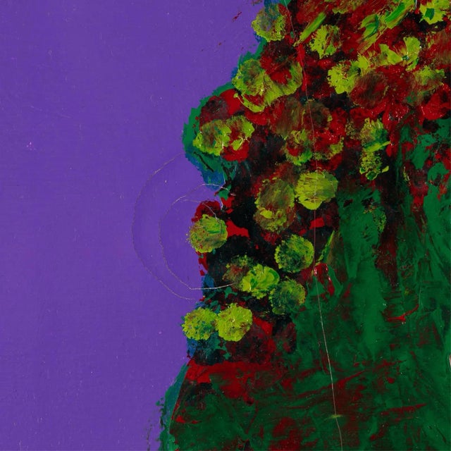 Abstract Vintage Abstract Portrait on Canvas by Wesley Rusnell For Sale - Image 3 of 4