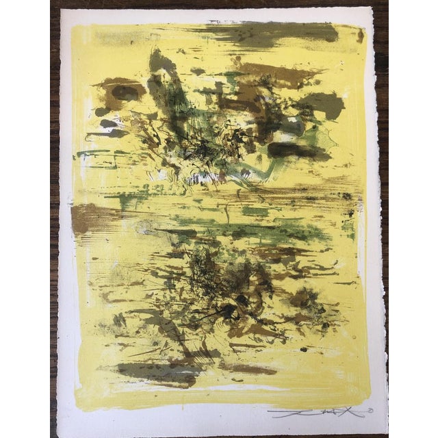 Zao Wou Ki Temptation of the West, 1962 Original lithograph Signed in pencil lower right Plate from the suite for the copy...