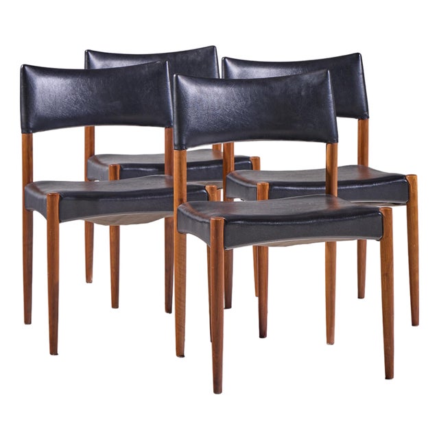 Villy Schou Andersen Mid Century Danish Teak Dining Chairs - Set of 4 For Sale