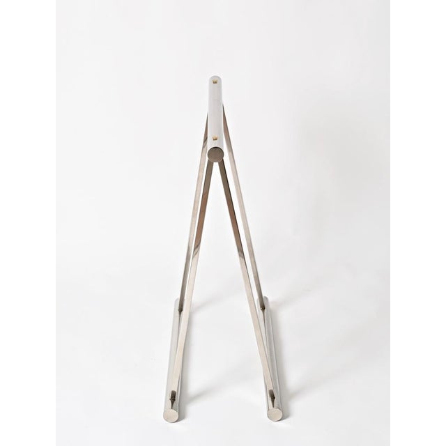 Mid-Century Modern Italian Chromed Steel Trestles by Milo Baughman, 1970s, Set of 2 For Sale - Image 11 of 13