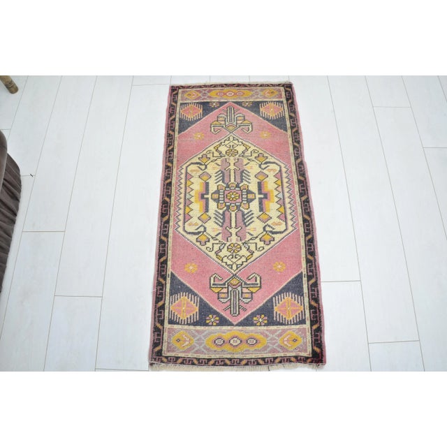 Natural Muted Boho Decor Vintage Rug For Sale In Phoenix - Image 6 of 6