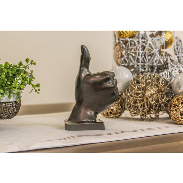 Plastic Chocolate Thumbs Up Hand Symbol Sculpture For Sale - Image 7 of 7