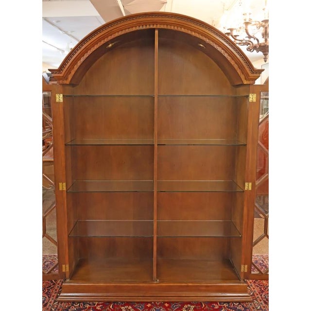 Francesco Molon V23 Italian Burl Wood Beveled Glass Display Cabinet For Sale - Image 13 of 17