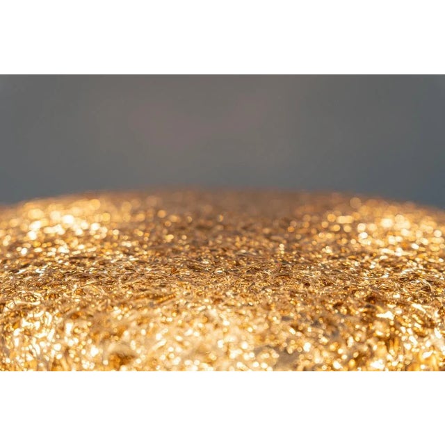 Large Brass Hillebrand Murano Glass Flush Mount, Germany, 1970s For Sale - Image 8 of 9