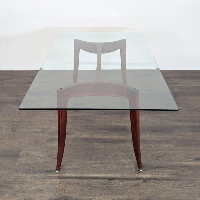 Z Gallerie Glass Top Dining Table For Sale - Image 4 of 7