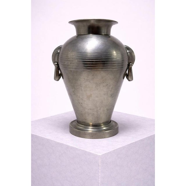 Swedish Art Deco Pewter Amphora Vase from GAB, 1937 For Sale - Image 6 of 8