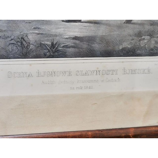 Lithograph Scene from the Roman October Festival, Marstrand 1841, Hanfstaengl Dresden For Sale - Image 13 of 14