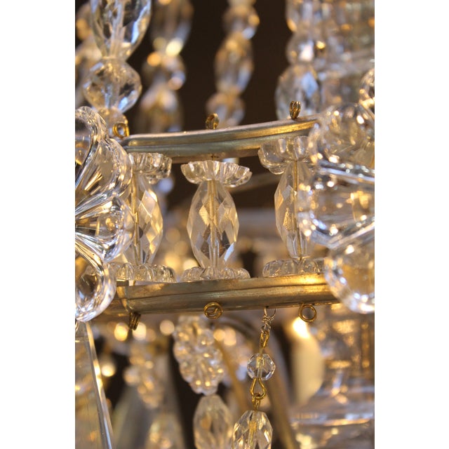 Antique Marie-Antoinette Style Chandelier in Crystal, 1890s For Sale - Image 6 of 15