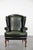 We are offering this beautiful smooth classic cowhide leather Chesterfield wing chair in a stylish dark green color. This...