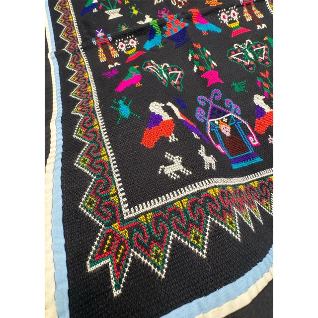 Asian Style Hmong Hill Tribe Story Cloth, Vintage For Sale - Image 4 of 10