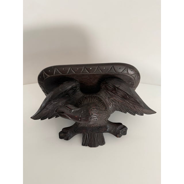 American Antique Black Forest Eagle Wall Shelf For Sale - Image 3 of 10