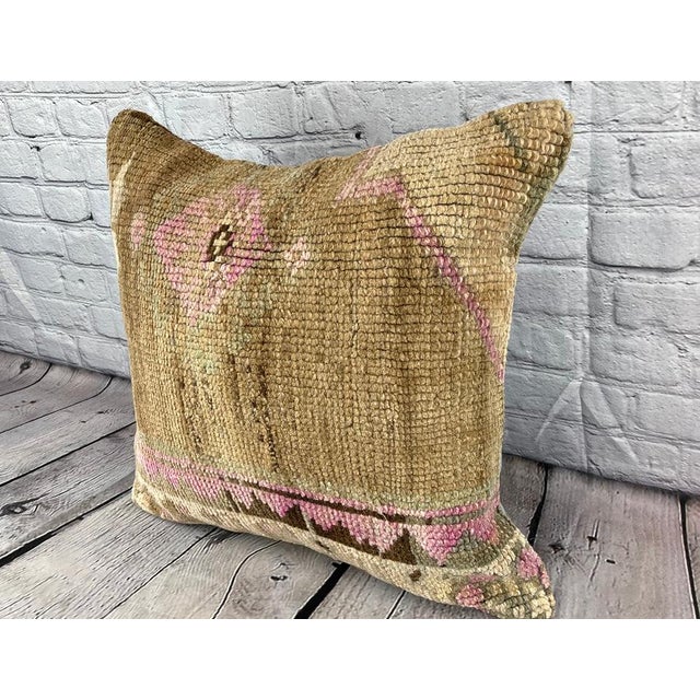 Vintage Pillow Case Turkish Rug Pillow Decorative Rug Pillow Dry cleaning only. PILLOW INSERT IS NOT INCLUDED