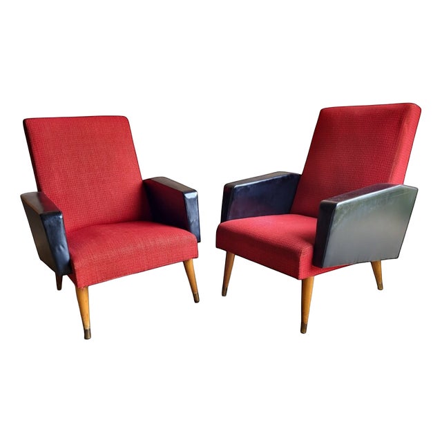 Vintage Lounge Chairs, 1960s, Set of 2 For Sale