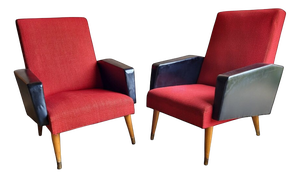 Vintage Lounge Chairs, 1960s, Set of 2