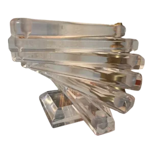 1960s Mid-Century Modern Spiral Lucite Candelabra Menorah