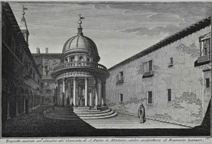 After Giuseppe Vasi, Convento di S.Pietro in Montorio, Etching, 18th Century