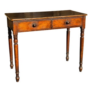 Early 19th Century George III Two-Drawer Side Table For Sale