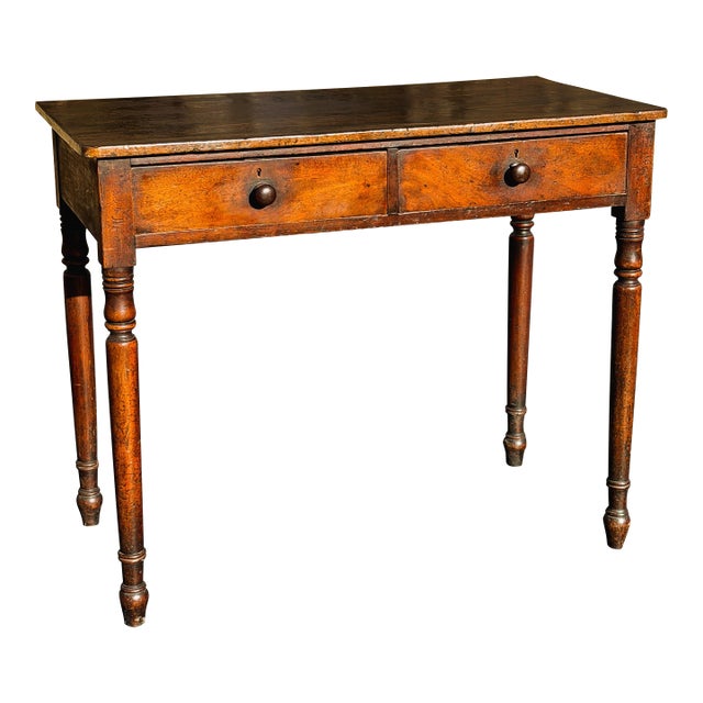 Early 19th Century George III Two-Drawer Side Table For Sale