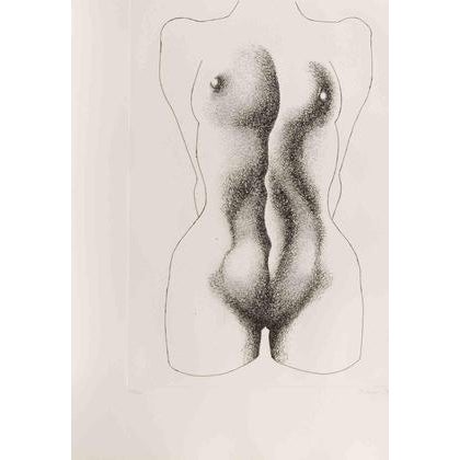 Giacomo Porzano, Nude, 1972, Etching For Sale
