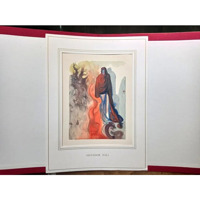 The divine comedy - hell 34 - appearance of dité in his original portfolio - original woodcut - edition 1960/1963 - bfk...