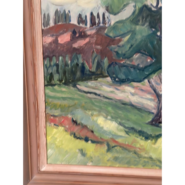 Kramer, Landscape Composition, 1950s, Oil on Canvas, Framed For Sale - Image 9 of 14