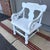 Antique White Painted Plank Seat Arm Chair, Pennsylvania, Circa 1860-1880 For Sale - Image 11 of 16