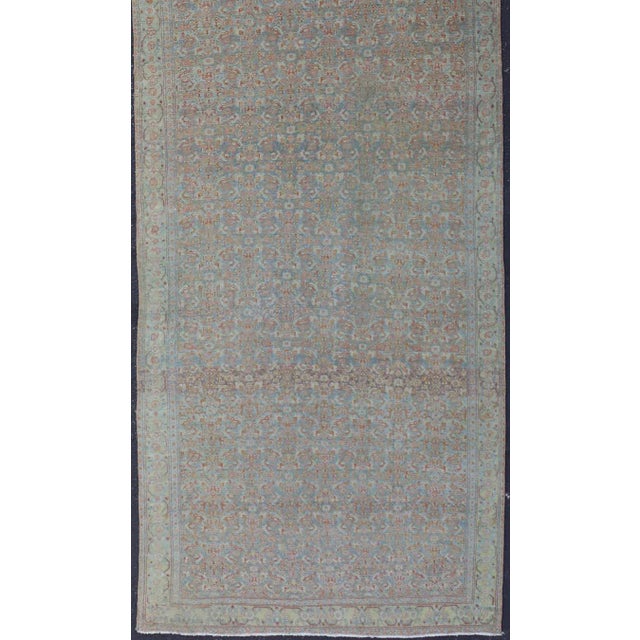 Early 20th Century Antique Persian Gallery Senneh Runner With All-Over Herati Design in Muted Colors For Sale In Atlanta - Image 6 of 11