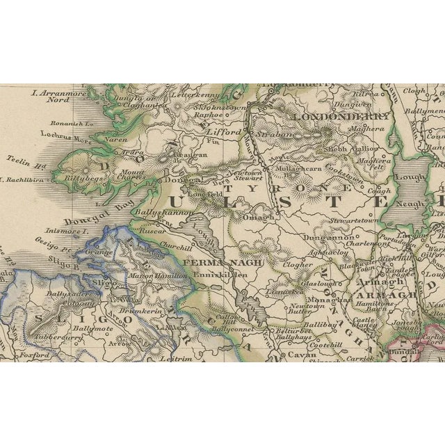 Map of Ireland with Provincial and County Divisions, 1851 For Sale - Image 3 of 10