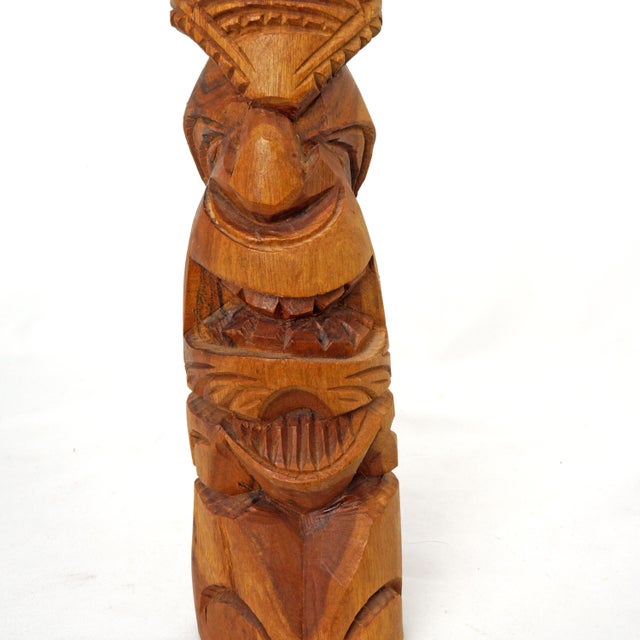 Mid 20th Century Vintage Tiki Totem 11 ¾ in 1950's or 60's For Sale - Image 5 of 8