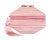 Octagon clutch in pink lupis with tonal snakeskin trim, ivory howlite stone closures, tonal tassel and drop in gold chain.