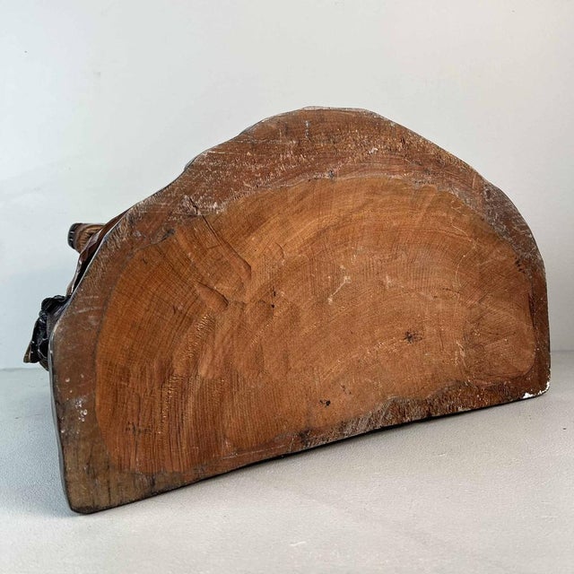 Hokkaido Kibori Kuma Bear Carving in Wood, Japan, 1950s For Sale - Image 15 of 16