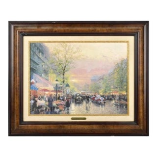 Thomas Kinkade "Paris, City of Lights" Lithograph on Artist Canvas, Framed For Sale