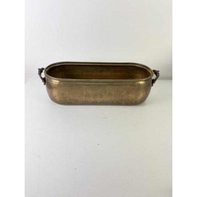 Large Oval Italian Brass Planter, 1950s For Sale - Image 14 of 14