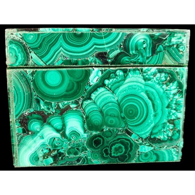Malachite Box Elegant malachite box from the 50s. It is in perfect condition. Measurements: 21x11x8 cm. This piece is...