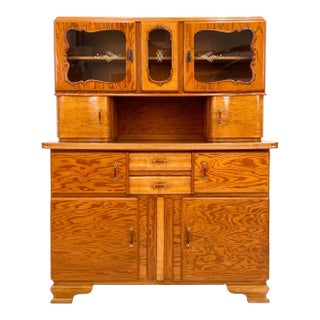 Mid 20th Century Art Deco Hoosier Cabinet, Attributed For Sale