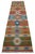 1980s Vintage Turkish Hand Woven Kilim Rug. Flat Weave Hallway Rug Kitchen Decor - 2′9″ × 9′11″ For Sale - Image 5 of 14