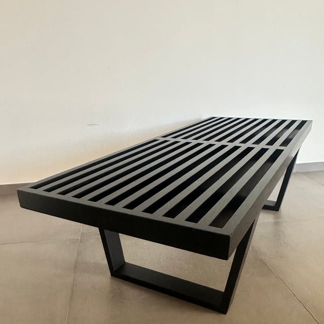Vintage Black Ash Bench, 1950s For Sale - Image 11 of 11