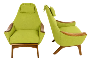 Pair of Adrian Pearsall 1808-C Lounge Chairs - 2