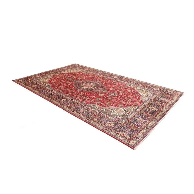 Middle Eastern Hand-Knotted Tabriz Rug For Sale - Image 3 of 11