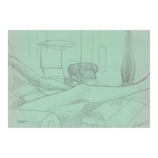 1983 James Bone Female Nude in Interior With Telephone For Sale