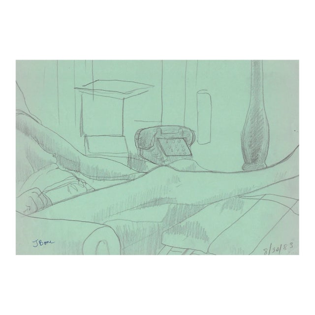 1983 James Bone Female Nude in Interior With Telephone For Sale