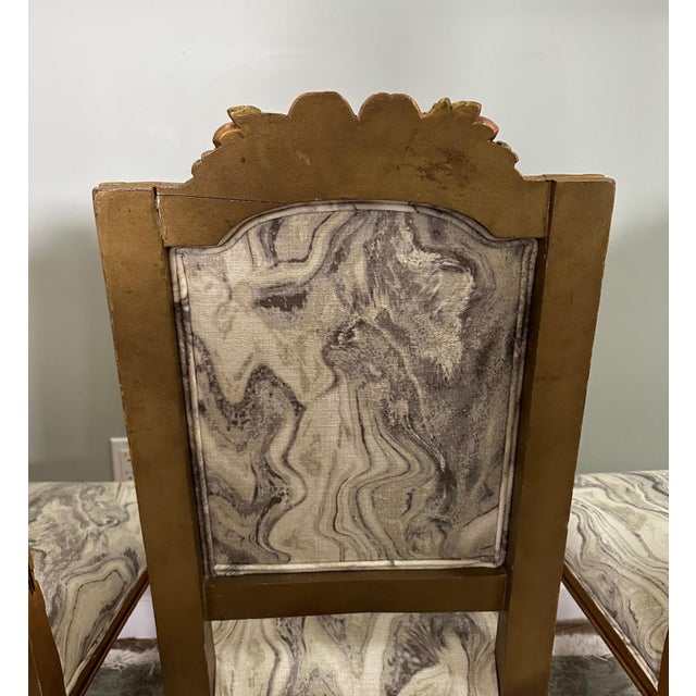 Late 18th Century French Louis XVI - Style Giltwood Dining Chairs With Hand-Painted Rosettes - Set of 6 For Sale - Image 14 of 14