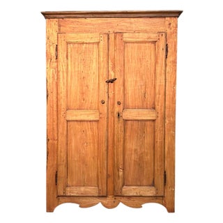 Poplar Wardrobe, 19th Century For Sale