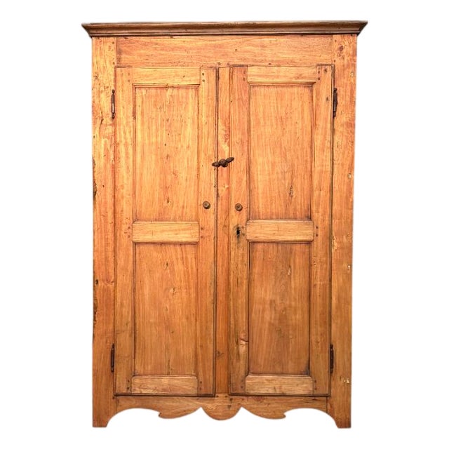 Poplar Wardrobe, 19th Century For Sale
