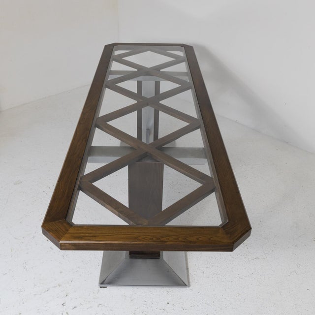Vintage Sculptural Table in Chestnut, 1970s For Sale - Image 4 of 18